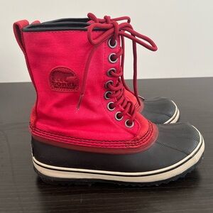 Sorel 1964 Premium CVS Red Element Women's Waterproof Snow Winter Boots SZ6 READ